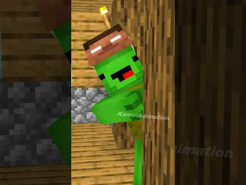 Mikey threatens JJ - MAIZEN Minecraft Animation #shorts