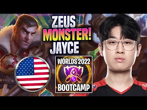 ZEUS IS A MONSTER WITH JAYCE! - T1 Zeus Plays Jayce TOP vs Yone! | Bootcamp 2022