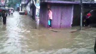preview picture of video 'The Condition  of Chittagong  city in the slightest  Rain'