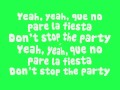 Pitbull - Don't Stop The Party (Lyrics On Screen ...