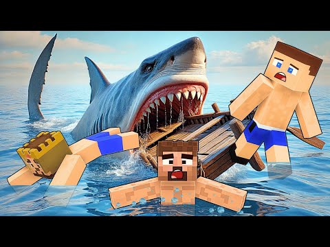ZENGİN, FAKİR VE KEREM KOMİSER'E KÖPEK BALIĞI SALDIRDI! 😱 - Minecraft