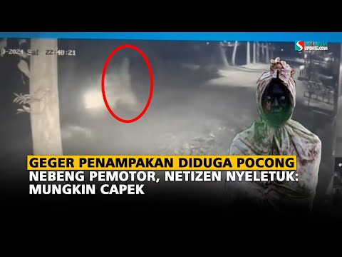 Geger Penampakan Diduga Pocong Nebeng Pemotor, Netizen Nyeletuk: Mungkin Capek