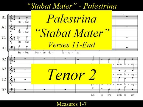 Palestrina - Stabat Mater -  Verses  11-20    Tenor2