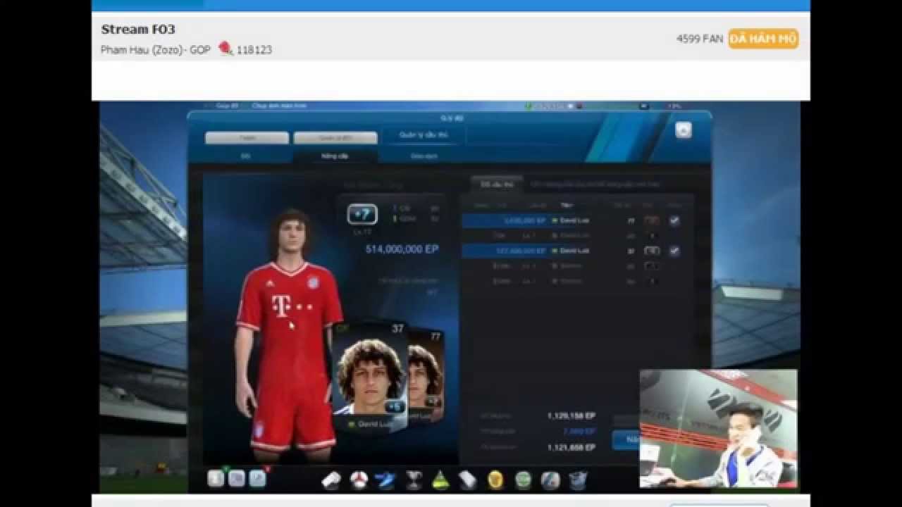 FIFA Online 3: Nâng Cấp David Luiz WC +7 cảm xúc dâng trào