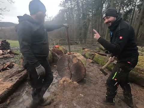 XXL extrem Holzspalten per Hand
