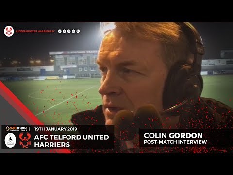 Colin Gordon post-match: AFC Telford United 0-1 Harriers 19/01/18