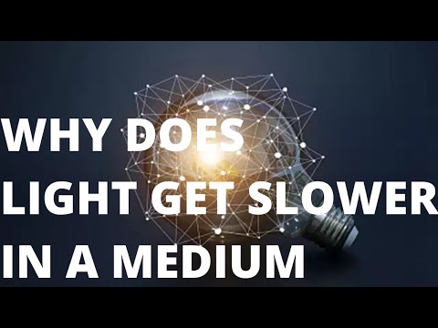 why does light slow down in medium (water )