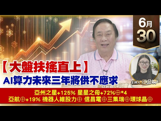 【財經至尊】 王曈  0630《【大盤扶搖直上】》亞州之星+125% 星星之母+72%⊕*4亞航⊕+19% 機器人維股力⊕     信昌電⊕三集瑞⊕環球晶⊕