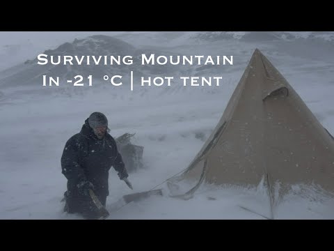 Extreme Mountain Survival at −21°C | Alone in a Hot Tent