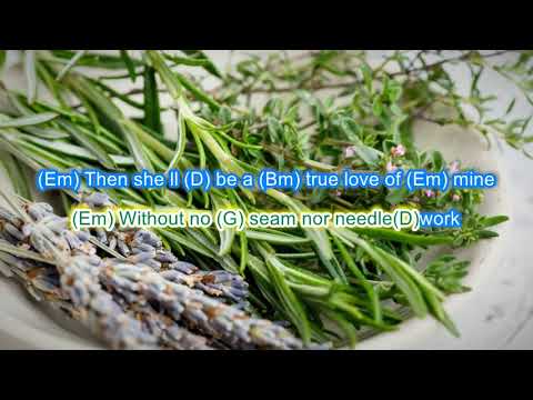 Scarborough Fair by Simon and Garfunkel play along with scrolling guitar chords and lyrics