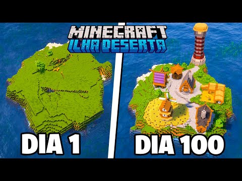 SOBREVIVI 100 DIAS EM UMA ILHA DESERTA NO MINECRAFT