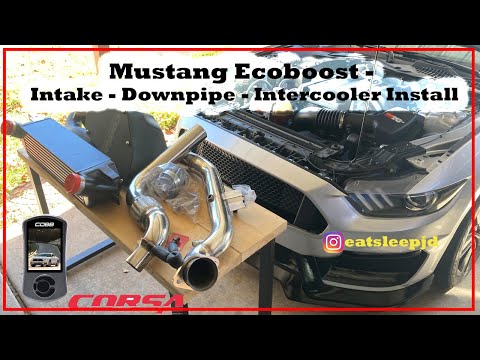 2015-2019 Ford Mustang Ecoboost - Intake - Intercooler - Downpipe Stage 3 Install - DIY   #ecoboost