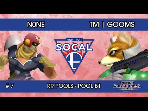 Fight For SoCal 7 - n0ne (Captain Falcon) VS TM | Gooms (Fox) - SSBM - RR Pools (B1)