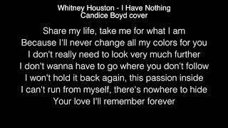 Candice Boyd  - I Have Nothing Lyrics (Whitney Houston) THE FOUR