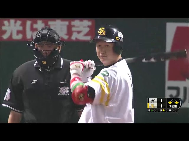 強力すぎる鷹打線!! ホークス今宮・内川・李大浩の3連打で勝ち越し!! 2014/3/28 H-M