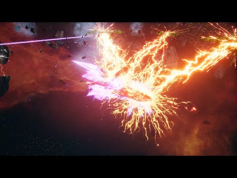 Necrons vs Craftworld Aeldari - Skalgrim Mod - Massive Battle - Battlefleet Gothic Armada 2