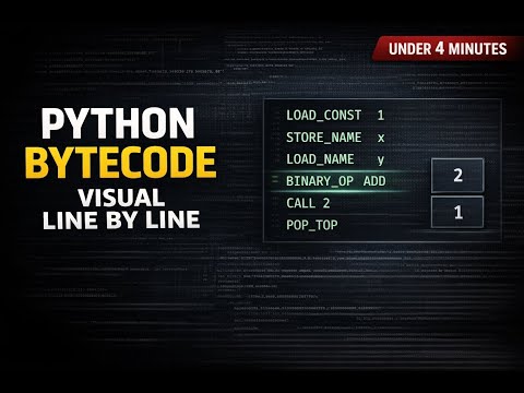 Python Bytecode Explained Visually Line by Line (dis module).
