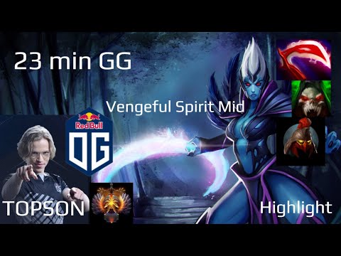 TOPSON [Vengeful Spirit] Mid MONSTER  - Dota 2 Gameplay Highlight