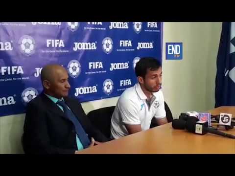 Conferencia de prensa luego del partido que gano Haití 2-0 ante Nicaragua