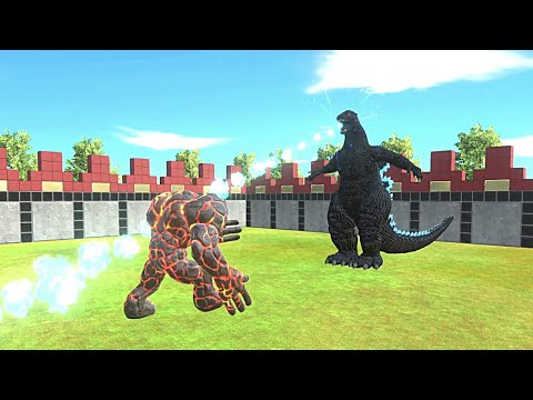 Godzilla Vs Lava Boy Fights - Animal Revolt Battle Simulator #arbs #godzilla #lava #battle