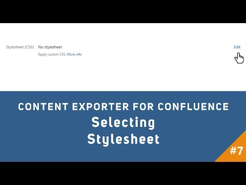 Content Exporter for Confluence - Selecting Stylesheet