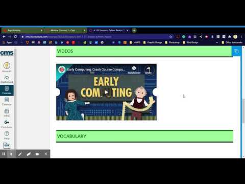Python Programming I Canvas Navigation Video