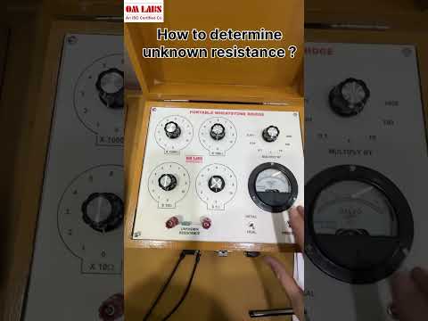 Portable wheatstone bridge with wooden box   brand om labsbr...