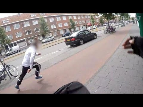 Vlucht illegale vreemdeling gefilmd