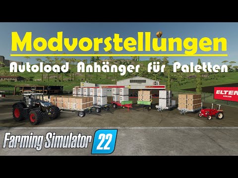 LS22 Mod Presentation - Autoload Trailer for Pallets "for PC" / Farming Simulator 22