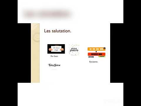 Clase de Francés, cómo saludar cortésmente  Cómo prensentarse  #Idiomas, #Francés #Educación