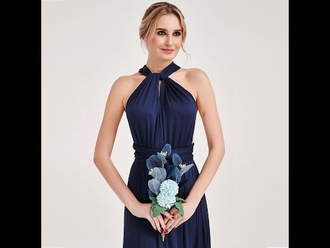 Navy Blue Infinity Wrap Bridesmaid Dresses Endless Way...