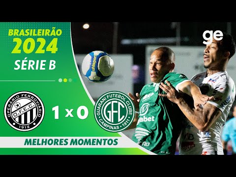 Gols e lances de Operário x Guarani