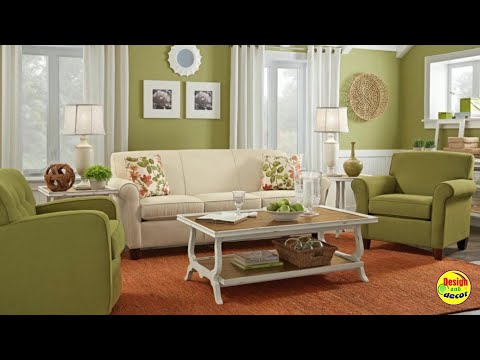 Top 100 living room design ideas | Pistachio color in the interior of the living room.