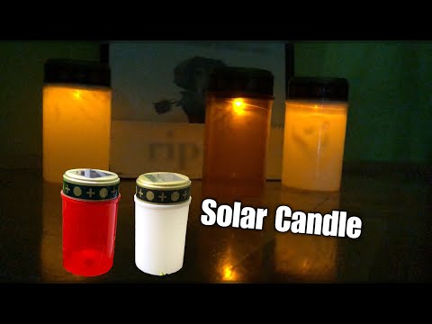 Solar Led Cemetery Candle