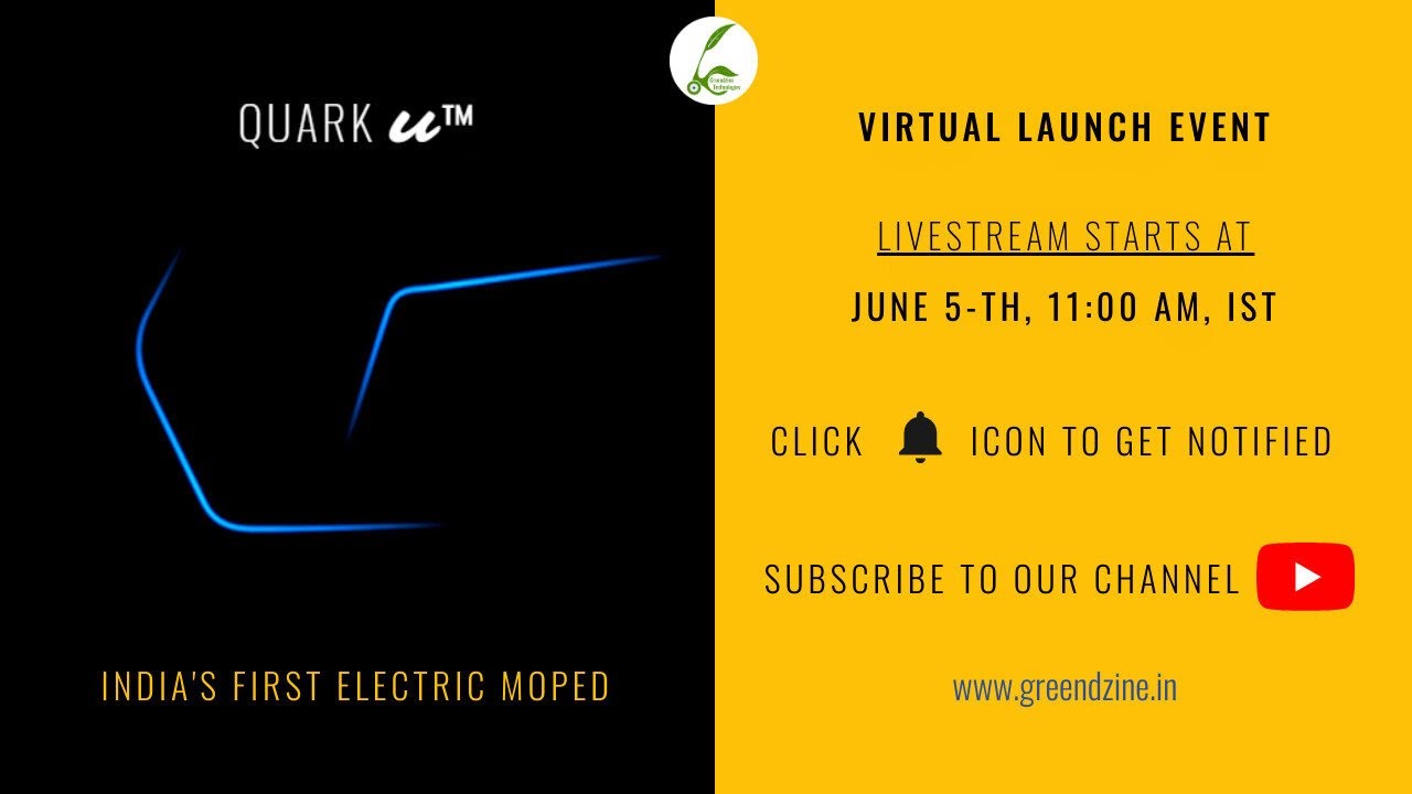 Launch of Quark - U, India's First Electric Moped | Greendzine Technologies