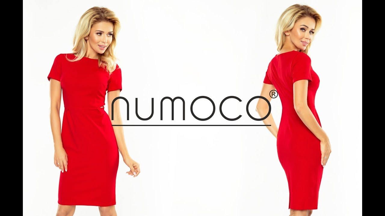 Watch 150-2 Sukienka DOROTA - elegancka - CZERWONA - numoco now 150-2 Sukienka DOROTA - elegancka - CZERWONA - numoco