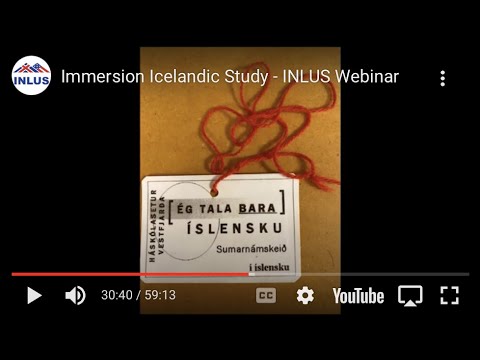 Immersion Icelandic Study - INLUS Webinar