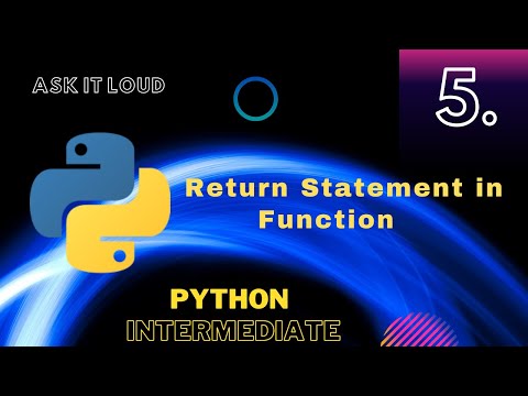 Lecture 5 Return Statement With Functionpython Intermediatepython In Hindifunctional Approach