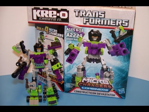 TRANSFORMERS KRE-O COMBINERS DEVASTATOR MICRO CHANGERS TOY REVIEW