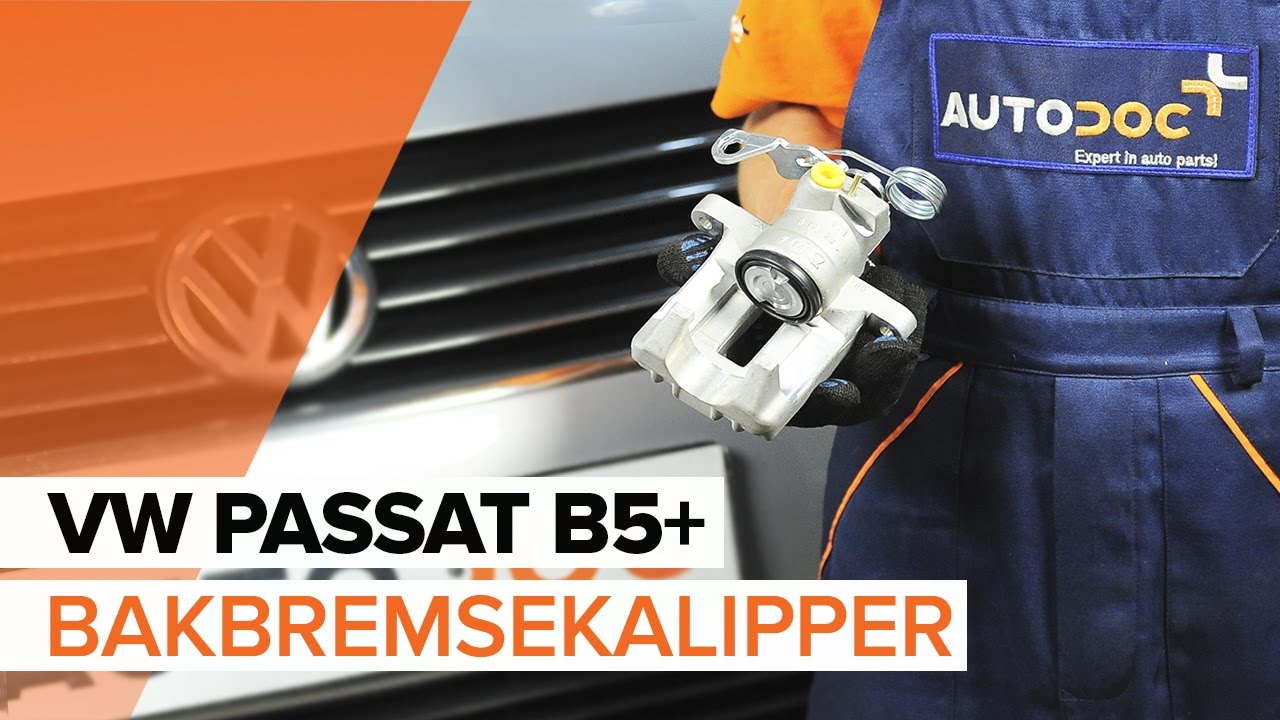 Slik bytter du bremsecaliper bak på en VW Passat B5 Variant – veiledning