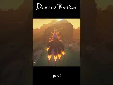 Demon v Kraken time-lapse build part 1 - Minecraft