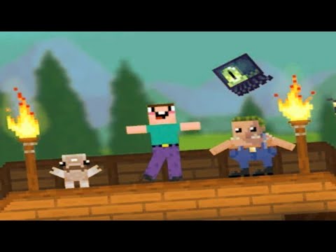 Noob Saves The Village Gameplay | Interesting Minecraft Defence Game