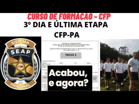 SEAP-PA: 3º DIA DE PROVA E ÚLTIMA ETAPA DO CURSO DE FORMAÇÃO PROFISSIONAL DA SEAP-PA