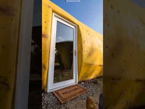 Man Turns a Giant Banana into His Tiny Home 🍌🏠 #facts #shots