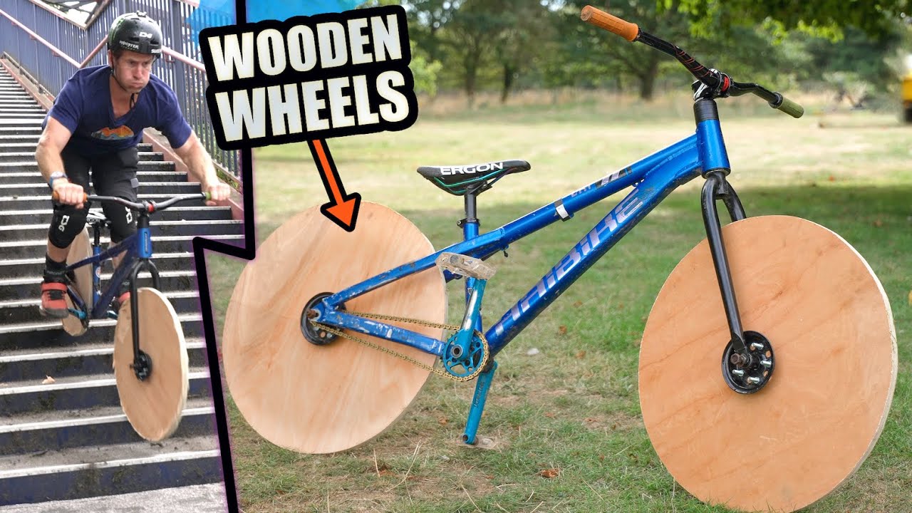 La MTB con le ruote di legno