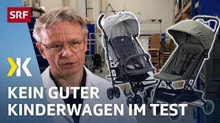 Kinderbuggys im Test: Über die Hälfte der Kinderwagen ist ungenügend | 2024 | Kassensturz | SRF