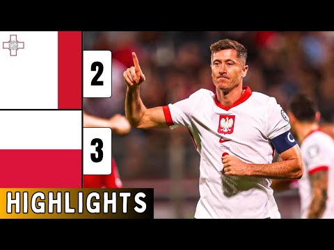 Malta vs Poland 2-3 Highlights | Piotr Zielinski Goal | World Cup 2026 Qualifiers | Lewandowski 