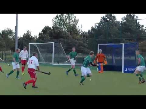 Ireland 0 beaten by England 3 Over 40 mens hockey. Masters international Swansea, Wales 2015