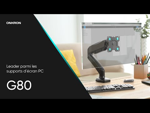 G80 Support de bureau pour écran LCD - LED de / 13 à 27 / pouces Noir