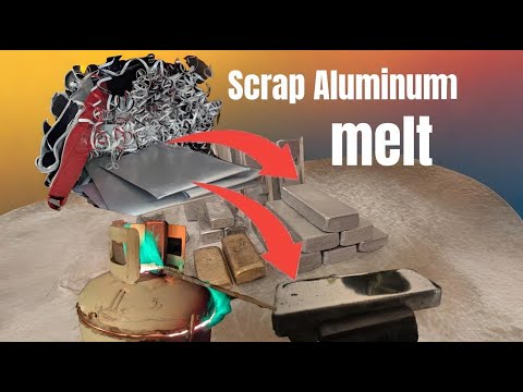 Metal Melt | Aluminum and Zinc Ingot Casting | Trash to Treasure | Mirrored Bar | ASMR Melting